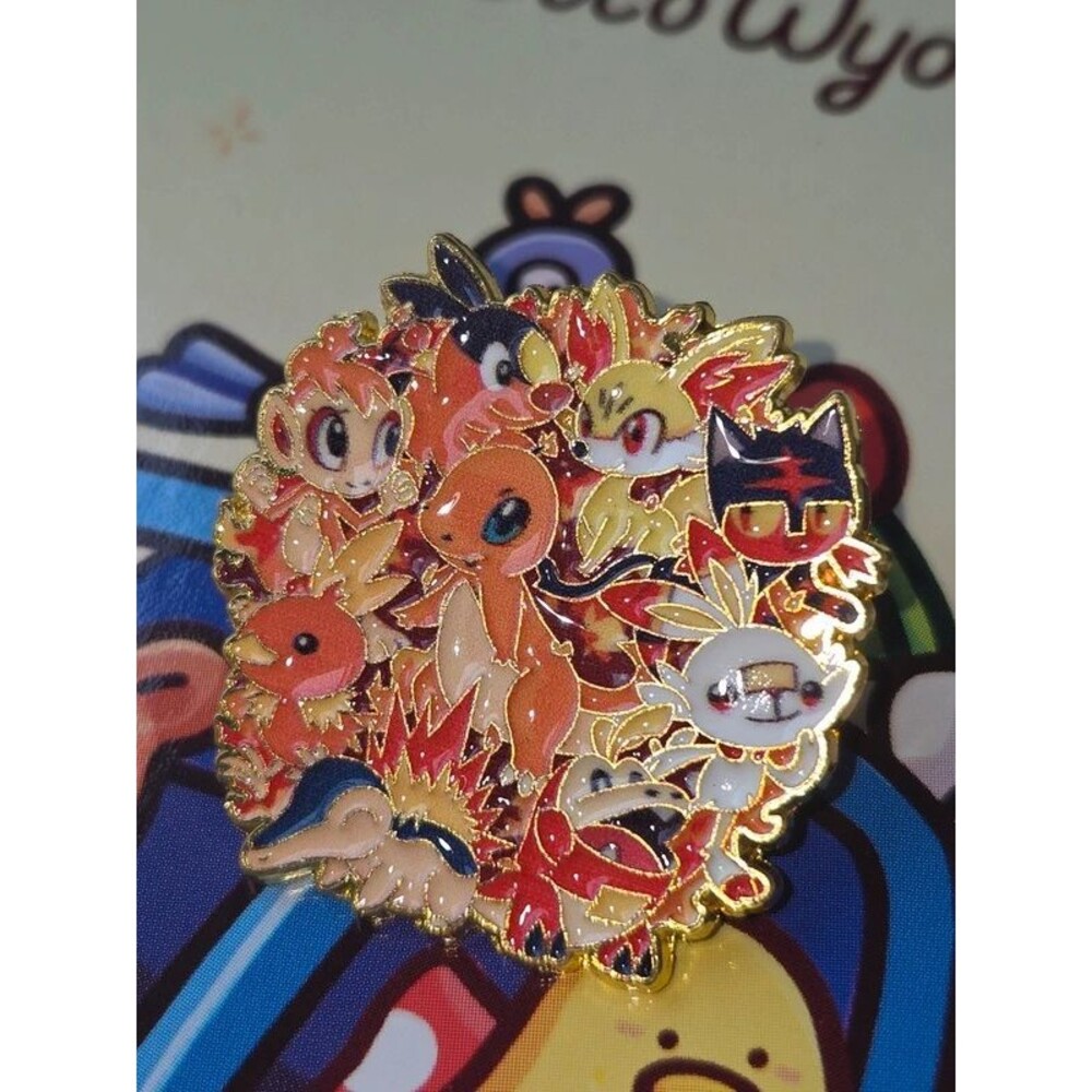 Charmander fire type Pokemon enamel pin anime manga collectors